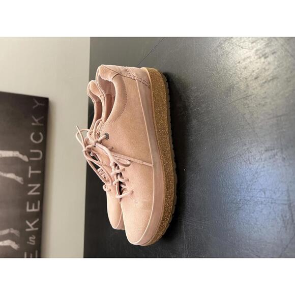 Birkenstock Shoes - Birkenstock Dusty Pink Honnef Low Suede Leather Shoes- 41E